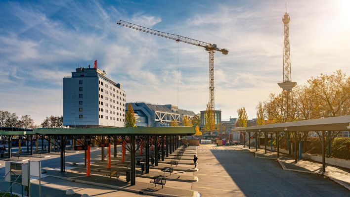 Berliner ZOB mit Bauarbeiten (Quelle: dpa)