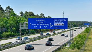 Archivbild: Autobahn A 115, Dreilinden, Kleinmachnow. (Quelle: dpa/Schoening)