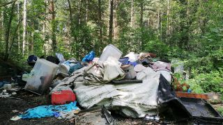 Archivbild: Brandenburg, illegal entsorgter Müll im Wald. (Quelle: imago images/S. Gudath)