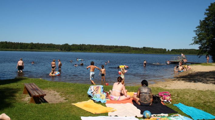 Der Badesee Koethener See in Koethen im Land Brandenburg. (Quelle: dpa/Eventpress Herrmann)
