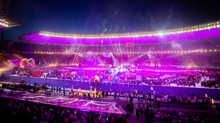 Die Eröffnungsfeier der Special Olympics World Games 2023 im Berliner Olympiastadion (picture alliance/Christoph Soeder)