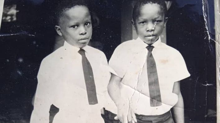 Medard Mutombo und Mansamba Mutombo. Die Brüder wachsen im Kongo auf. (Quelle: privat)