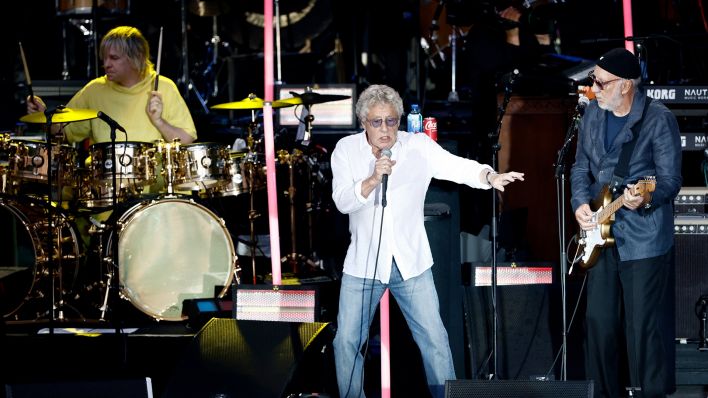 Band The Who spielt am 20.06.2023 beim Konzert in der Berliner Waldbühne. (Quelle: dpa/Carsten Koall)