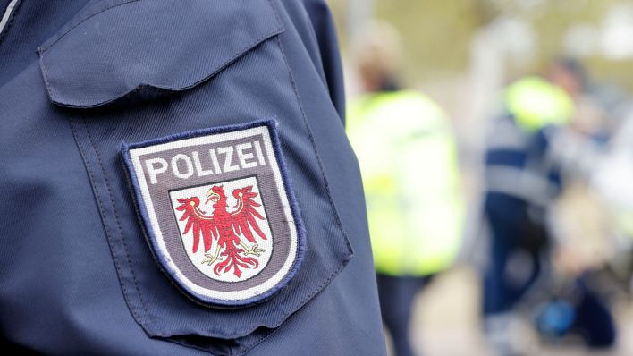 Wappen der Polizei Brandenburg, Symbolbild (Quelle: Geisler-Fotopress/Sebastian Gabsch)