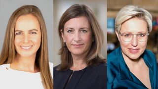 Drei Kandidatinnen für die neue rbb-Intendanz: Heide Baumann (li), Ulrike Demmer (mi), Juliane Leopold (re) (Quelle: Vodafone/Picture Alliance/ARD-Media)