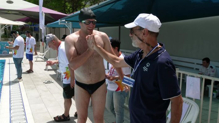 Ein Schwimmer des israelischen Teams der Special Olympics World Games (Quelle: rbb)