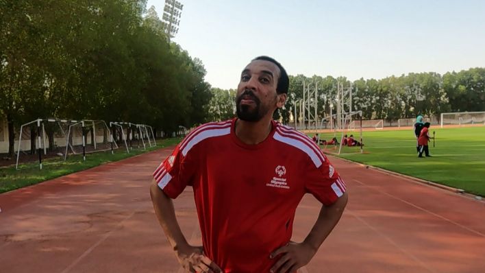 Ein Sprinter der Vereinigten Arabischen Emirate aus dem Team der Special Olympics World Games (Quelle: rbb)