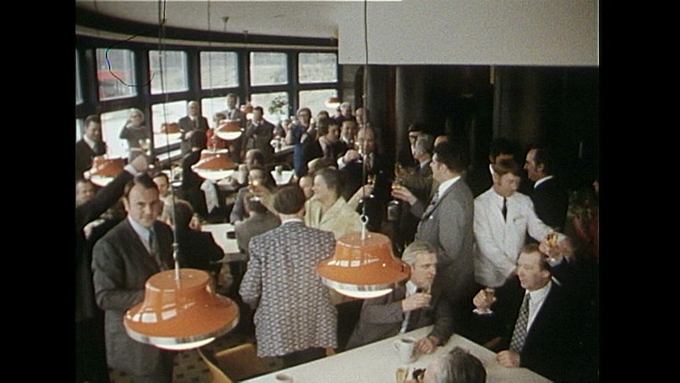 Die ehemalige Raststätte Dreilinden bei ihrer Eröffnung im Jahr 1973 (Quelle: rbb).