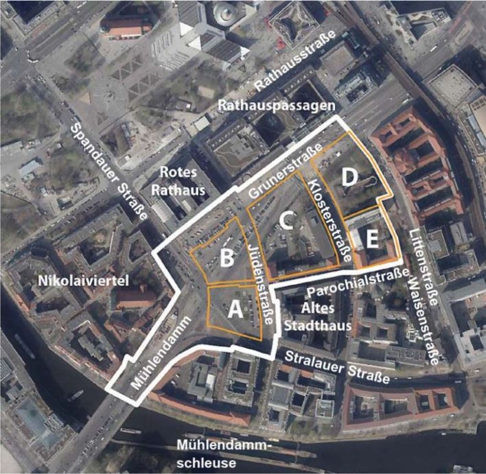 Grafik: Karte Molkenmarkt (Quelle: Senatsverwaltung für Stadtentwicklung)