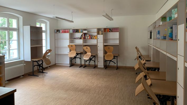 Unterrichtsraum Oberschule Freie Schule Angermünd, Kirchgasse 3. (Quelle: rbb)