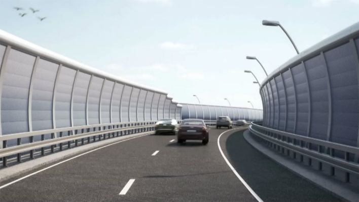 Visualisierung: Fahrt über die neue Rudolf-Wissell-Brücke