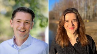 Stichwahl Bürgermeisterwahl Brieselang: Fabian Bleck (CDU) / Kathrin Neumann-Riedel (parteilos) (Quelle: Jana Starke / privat)