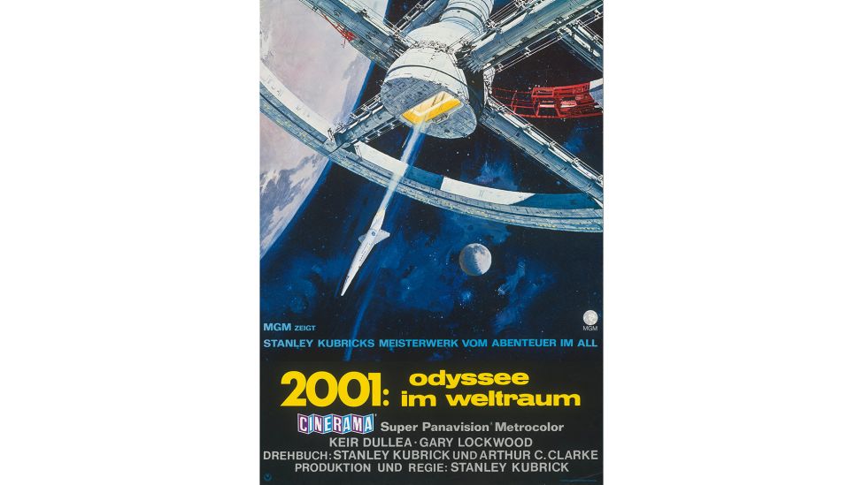 Filmposter: Robert McCall, 2001 Odyssee im Weltraum, 1969. (Quelle: Staatliche Museen zu Berlin, Kunstbibliothek / Dietmar Katz)