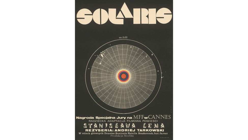 Filmposter: Andrzej Bertrandt, Solaris, 1972. (Quelle: Staatliche Museen zu Berlin, Kunstbibliothek / Dietmar Katz)