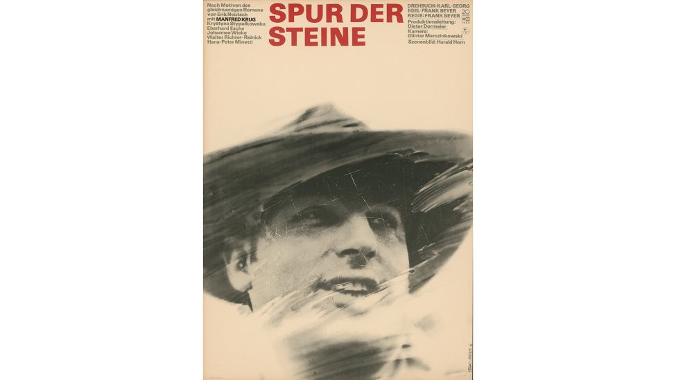 Filmplakat: Erhard Grüttner, Spur der Steine, 1966. (Quelle: Staatliche Museen zu Berlin, Kunstbibliothek / Dietmar Katz)