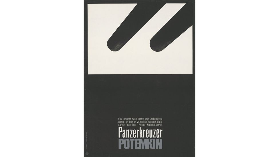 Filmplakat: Hans Hillmann, Panzerkreuzer Potemkin, 1967. (Quelle: Staatliche Museen zu Berlin, Kunstbibliothek / Dietmar Katz)