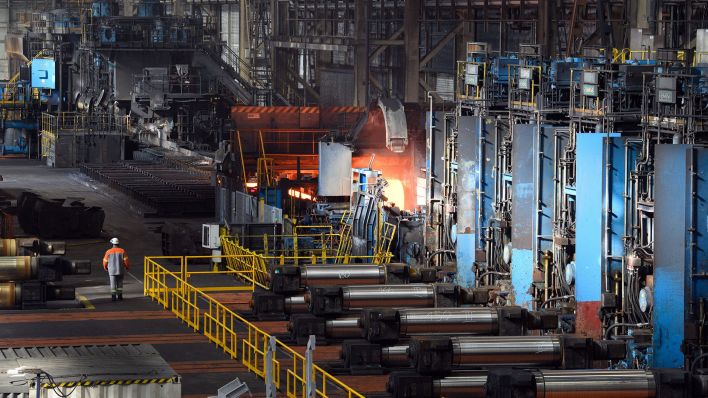 Das Warmwalzwerk von ArcelorMittal. (Quelle: dpa/Soeren Stache)