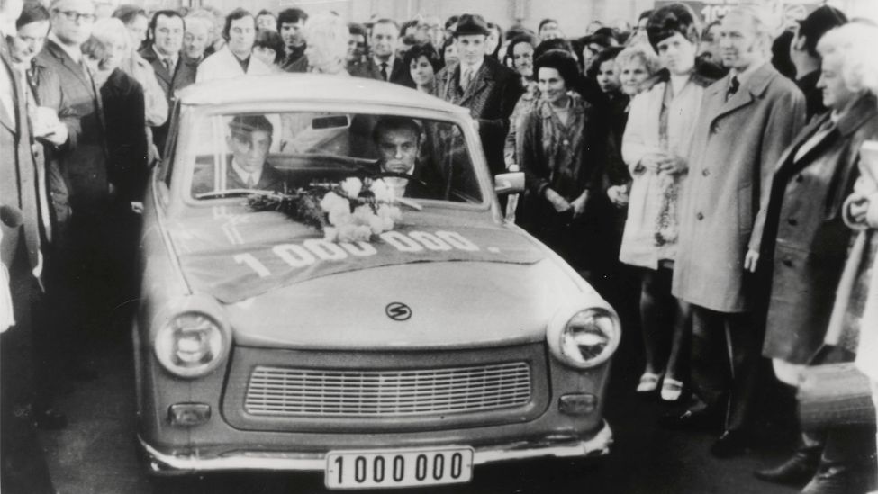 ?Der 1.000 000. Trabant ist am 22. November 1973 vom Band gelaufen. (Quelle: dpa/akg-images/Ahnert-Tele)