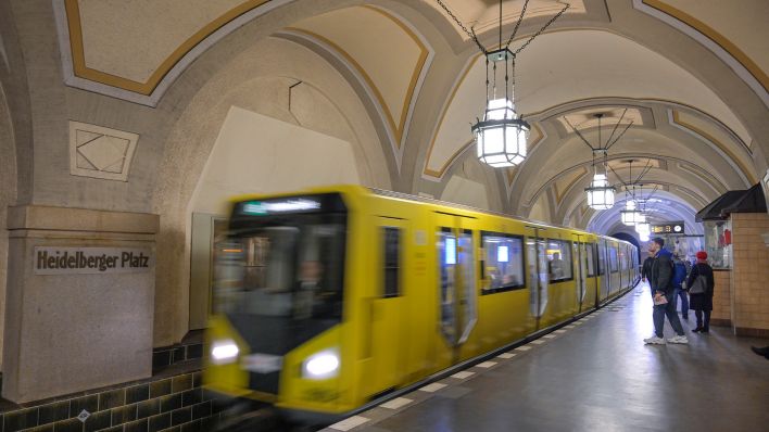 U-Bahnhof Heidelberger Platz, Linie U3, Berlin. (Quelle: dpa/Schoening)