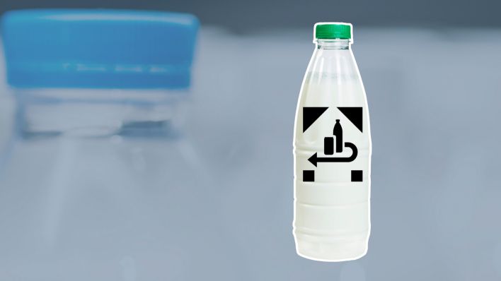 Milch in Einweg-Plastikflasche (Bild: rbb)