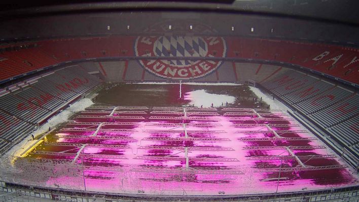 Einblick in die Münchner Allianz-Arena gegen 13 Uhr am Samstag. Quelle: FC Bayern