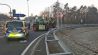 Bauern blockieren am Morgen des 10. Januar 2024 die Autobahnauffahrt Cottbus-West der A15. (Quelle: rbb)