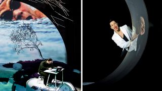 Collage: Szenen aus "The Silence" (links) und "Bucket List" (rechts) beides an der Berliner Schaubühne.(Quelle:links:Gianmarco Bresadola,rechts: Ivan Kravtsov)