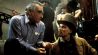 Regisseur Martin Scorsese und Leonardo Dicaprio bei den Dreharbeiten von "Gangs of New York" 2002. (Quelle: AF Archive/Mary Evans Picture Library)