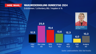 Wahlwiederholung Bundestag 2024, Erststimmen/Lichtenberg (Quelle: Landeswahlleiter Berlin)