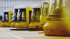 Trams der Berliner Verkehrsbetriebe BVG stehen auf dem Betriebsbahnhof Lichtenberg in Berlin, 29.02.2024.