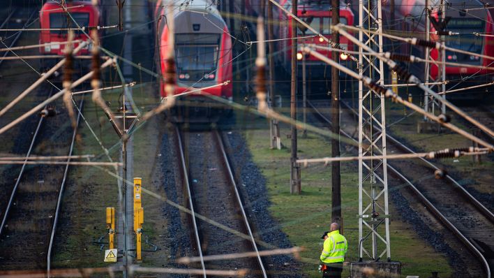 Züge der Deutsche Bahn während eines Streik der GDL am 07. März 2024 in einem Depot in Berlin Lichtenberg.(Quelle:picture allaince/R.Keuenhof)