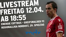 Pretafel Livestream Energie Cottbus - Greifswalder FC (Quelle: IMAGO / Fotostand)