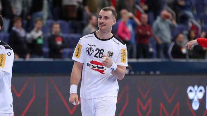 Der österreichische Handball-Nationalspieler Lukas Herburger (imago images/Jan Huebner)