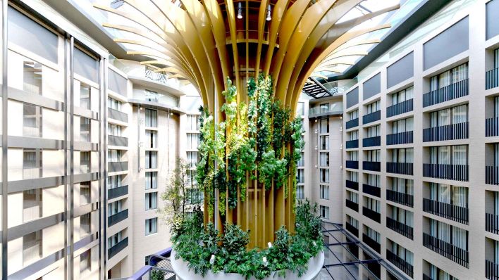 Vertikaler Garten ersetzt Aquadom in Hotellobby