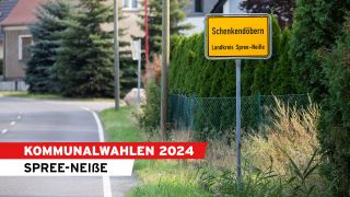 Ortseingangschild der Gemeinde Schenkendöbern im Landkreis Spree-Neisse im September 2020. (Quelle: Picture Alliance/Andreas Franke)