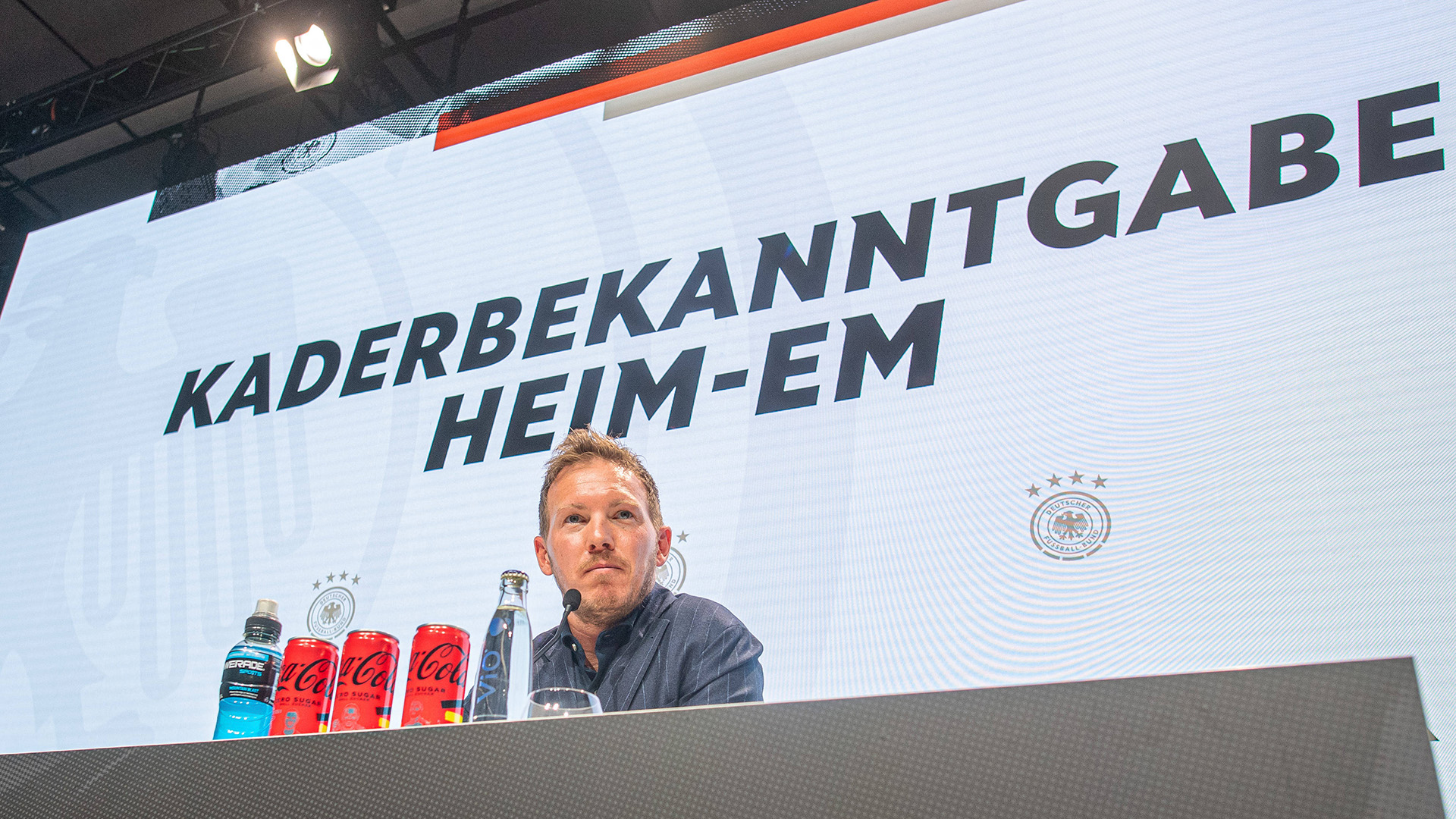Bundestrainer Julian Nagelsmann bei der Bekanntgabe der Nominierungen für die Heim-EM (imago images/Matthias Koch)
