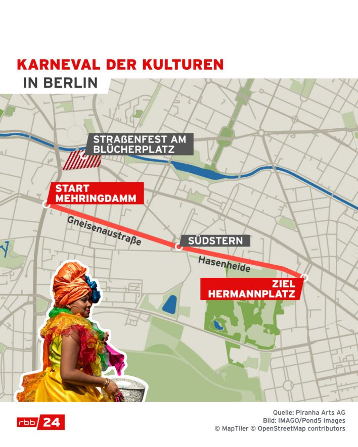 Karte Karneval der Kulturen 2024.(Quelle:rbb)
