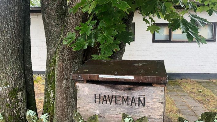 Der Briefkasten von Robert Havemann vor seinem Haus in Grünheide.