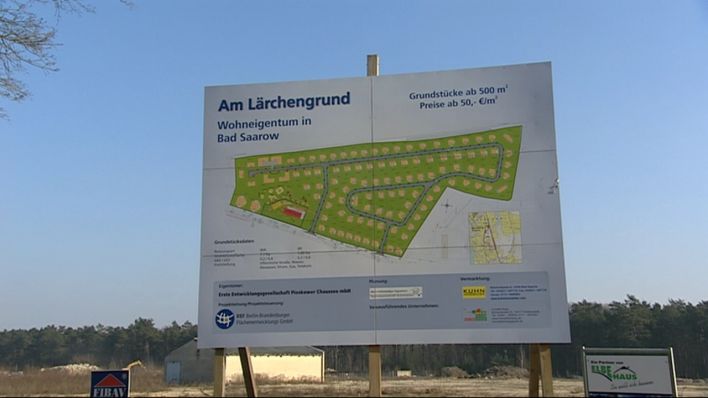 Baugründstück "Am Lärchengrund" Bad Saarow im Februar 2012