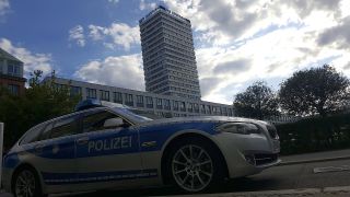 Polizei Fahrzeug Frankfurt (Oder) Oderturm
