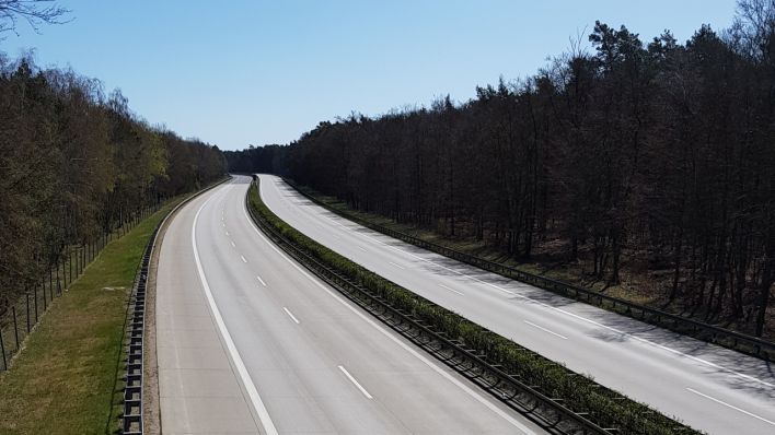 Leere A12 - die Autobahn zwischen Polen und Berlin ohne Autos