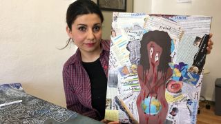Lava Mouslam verarbeitet ihre Fluchterfahrung in ihrer Kunst.