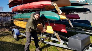 Boote von Mike Dittrich an der Kanustation am Spreepark Beeskow
