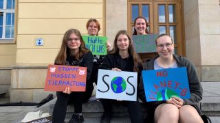Klima-Protest in Eisenhüttenstadt