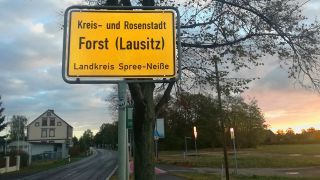 Forst Lausitz Ortsschild (Foto: rbb/Schneider)