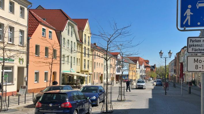 Blick in die Ladenstraße von Calau (Foto: rbb/Jahn)