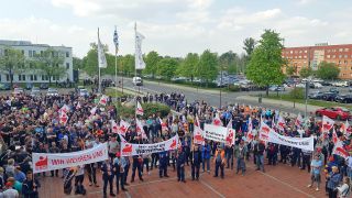Streik am Standort Schwarze Pumpe (Foto: rbb/Wussmann)