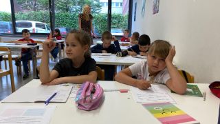 Unterricht im Theater bekommen ukrainische Kinder derzeit im Cottbuser Kinder- und Jugendtheater Piccolo