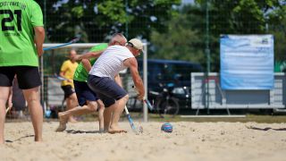 Beach-Hockey-Spiel bei den Ostsee-Sportspielen 2022 (Foto: Stadtsportbund Cottbus)