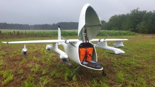 Drohne, die Laborproben ausliefern soll (Bild: rbb/Mastow)
